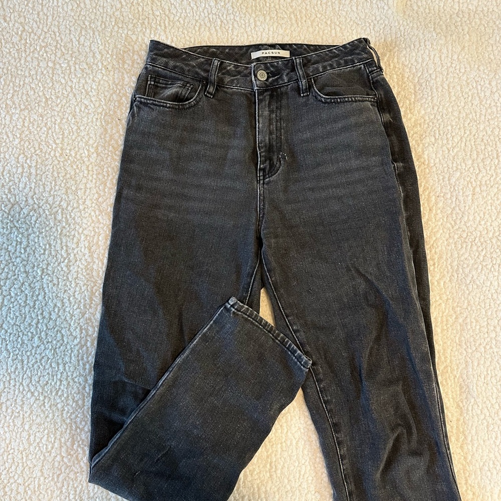 Zara Women's Dark Gray Straight Leg Jeans